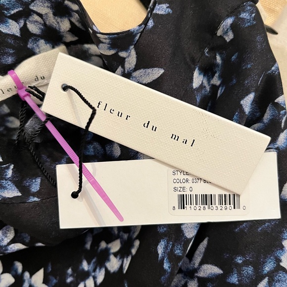 NWT 100% Silk Midi Fleur du Mal Skirt - Picture 6 of 9